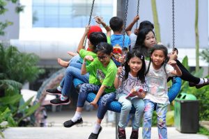 Children-on-swing